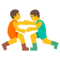Men Wrestling emoji on Google